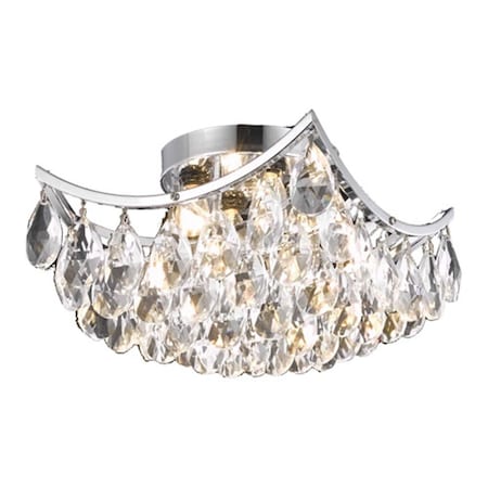 Cling LD9800F10C-872 10 in. Clara 4 Lights Flush Mount Ceiling Light; Chrome CL2961437